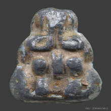 037/ พระปิดตา 2 หน้า ลพ.ดำ วัดกุฎี จ ปราจีนบุรี