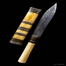 มีดหลวงพ่อกัน วัดเขาแก้ว ( ด้ามงาฝักงา )