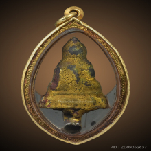 พระชัยวัฒน์ หลวงปู่บุญ พิมพ์ป้อมเล็ก ลงชาดหรดาล เดิม ๆ