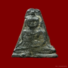 พระนางพญายอดธง เนื้อชินเงิน กรุพญาดำ จ.สุโขทัย