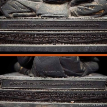 หลวงปู่ศุข รุ่นสร้างวิหาร ปี 31 เนื้อโลหะรมดำ หน้าตัก 5 นิ้ว