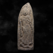 พระลีลากล้วยตากเนื้อชินเงิน กรุเตาทุเรียง สุโขทัย