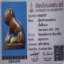 เสือ หลวงพ่อปาน พิมพ์หุบปาก วัดบางเหี้ย ปี2453