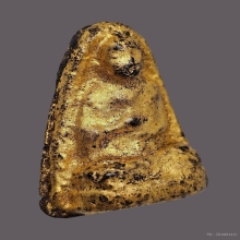 พระสมเด็จโต อาจารย์เล็ก วัดเขาดิน เนื้อว่าน (ลงรักปิดทอง)