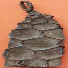 พระลีลากรุสุโขทัย ถักลวดเก่า สูงเกือบ 3 นิ้ว 