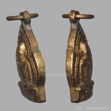 เหรียญเปลวเทียน หลวงพ่อเดิม วัดหนองโพ หน้ายาว กะไหล่ทอง 2490