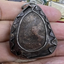 พระขุดกิมตึ๋ง สี่กร เนื้อดิน เลี่ยมเงินโบราณมาก