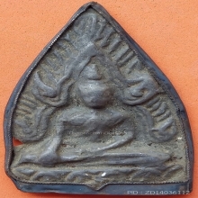 พระพุทธชินราช กรุเขาสมอแครง สูง 3 นิ้ว เลี่ยมกรอบเงินเก่า