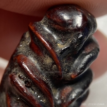 แมลงภู่คำพม่า-ไทยใหญ่ เนื้อไม้มงคลแกะจุ่มรัก (ไม่อุดปรอท)