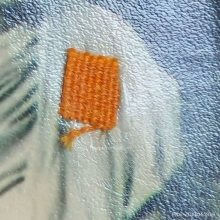 รูปหลวงพ่อเกษม ปี 18 เลี่ยมเก่า กระดาษหนังไก่ มีจีวร