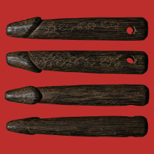 >>>..,ปลัดขิกหลวงพ่อบุศย์ วัดพรหมวิหาร ไม้คูณ 2แถว ยุคต้น