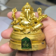 พระพิฆเนศกรมศิลปากรพิเศษปิดทอง ปี 2451/60 หน้าตัก 3”