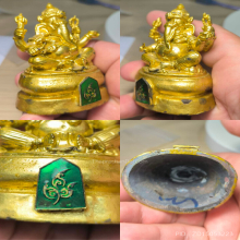 พระพิฆเนศกรมศิลปากรพิเศษปิดทอง ปี 2451/60 หน้าตัก 3”