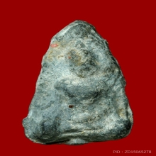 พระร่วงนั่ง หลังลายผ้า ชินเงินปรอทขาว กรุวัดพระศรี จ.ลพบุรี 