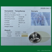 เหรียญศรัทธา ลป.กองแพง วัดป่าสันติวัน เนื้อเงิน หมายเลข๘