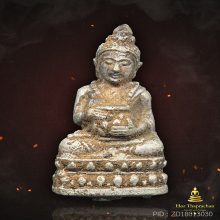 พระกริ่งสวนเต่าหลวงปู่แผ้ว วัดรางหมัน เนื้อเงิน