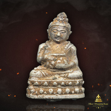 พระกริ่งสวนเต่าหลวงปู่แผ้ว วัดรางหมัน เนื้อเงิน