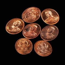 เหรียญ ร.5 วัดกลางบางแก้ว ปี 35 พิมพ์เล็ก 10 องค์ผิวไฟสวย