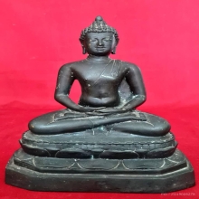 พระบูชาเชียงแสนสิงห์หนึ่ง พิมพ์สมาธิ บัวสองชั้น ขนาด 5 นิ้ว