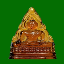 หลวงพ่อพระพุทธชินราช เนื้อแก้วสีเหลืองน้ำผึ้ง ปี2493