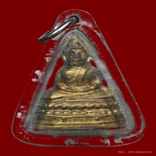 พระชัยสี่มุมเมือง หน้าใหญ่ 1 โค๊ต ผิวน้ำทอง เลี่ยมเก่าโบราณ