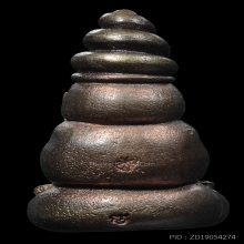 พระปิดตาลวงปู่จันทร์ วัดทุ่งเฟื้อพิมพ์ขมวดมวยเนื้อนวโลหะสวยๆ