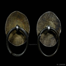 กระดุมช้างพระราชทานล้อมกงจักร เนื้อเงินลงยา สมัยร.5 