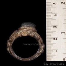  แหวนหล่อโบราณหัวเมฆพัตร เนื้อทองผสม หลวงพ่ออิ่ม วัดหัวเขา