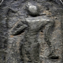 พระลีลาบัวสองชั้น กรุวัดพระศรีฯ สุโขทัย เนื้อชินเงิน 