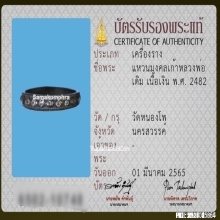 แหวนมงคลเก้า หลวงพ่อเดิม วัดหนองโพ เนื้อเงิน ปี2482