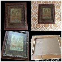 ภาพหลวงพ่อเงิน วัดบางคลาน พิมพ์ลงผ้าใบอัดน้ำยาเก่าโบราณ