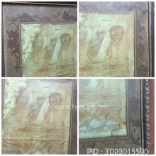 ภาพหลวงพ่อเงิน วัดบางคลาน พิมพ์ลงผ้าใบอัดน้ำยาเก่าโบราณ