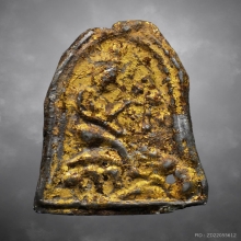 พระกรุวัดเพชร พิมพ์ป่าเลไลย์ เนื้อชินเงิน 