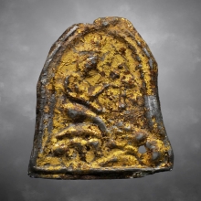 พระกรุวัดเพชร พิมพ์ป่าเลไลย์ เนื้อชินเงิน 