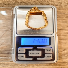 ตลับทองแท้งานสวยๆ ใส่เหรียญเสมาพ่อกลั่นรุ่นแรก 