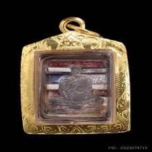 หัวแหวนหลวงพ่อเดิม วัดหนองโพ เนื้อเงินลงยา