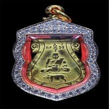 หลวงปู่เผือก วัดทองนพคุณ รุ่นแรก เนื้อทองแดงเปียกทอง 2463