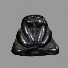 พระปิดตาหลวงปู่ใจวัดเสด็จ ปี2472 เนื้อเมฆพัด