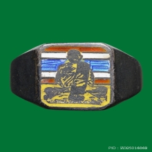 แหวนเงินลงยาสีธงชาติ หลวงพ่อเดิม วัดหนองโพ 