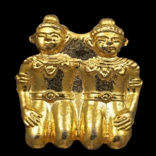 กัณหา-ชาลี หลวงปู่หลิว วัดไร่แตงทอง เนื้อกะไหล่ทอง