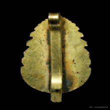 แหนบหลวงพ่อฤาษีลิงดำ กะไหล่ทองลงยาสีแดงเขียวนิยม