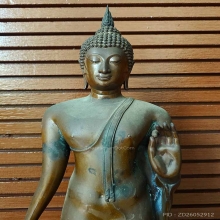 พระพุทธลีลามหากาญจนาบพิตร สูง 29.5 นิ้ว เนื้อบรอนซ์นอก