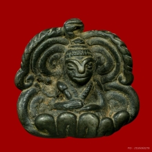 พระอุปคุต ยุคต้น เนื้อสำริดเงิน ศิลปะเขมร