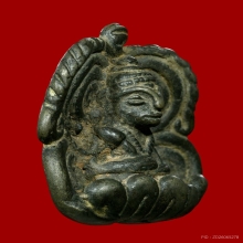 พระอุปคุต ยุคต้น เนื้อสำริดเงิน ศิลปะเขมร