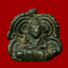 พระอุปคุต ยุคต้น เนื้อสำริดเงิน ศิลปะเขมร