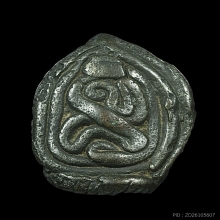 พระอุปคุตศิลปะเขมร เนื้อ สำริดเงิน