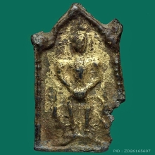 พระขุนแผนสะกดทัพ กรุวัดเขาชนไก่ เนื้อตะกั่วสนิมแดง