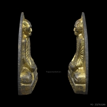 พระรูปเหมือนปั๊มพิมพ์หลังเตารีด หลวงพ่อพรหม วัดช่องแค  