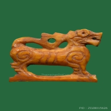 สิงห์หน้าโบสถ์ปากเจาะ งาแกะเก่า 100 ปี 