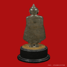 พระพุทธยืน สมัยอู่ทอง พิมพ์หน้าแก่ เนื้อสัมฤทธิ์ ยุคต้น 